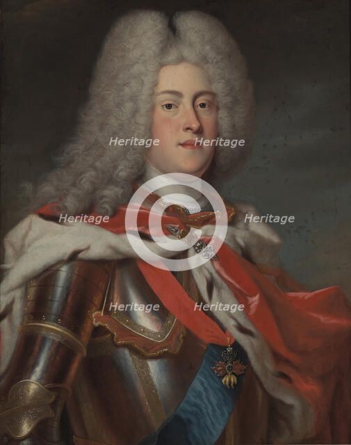Portrait of the King Augustus III of Poland (1696-1763), Elector of Saxony, 1727. Creator: Silvestre, Louis de (1675-1760).