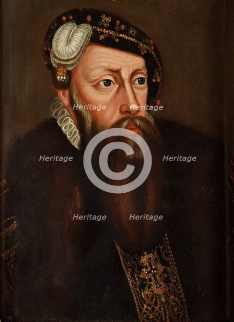 Portrait of the King Gustav I of Sweden (1496-1560). Artist: Pasch, Ulrika Fredrika (1735-1796)
