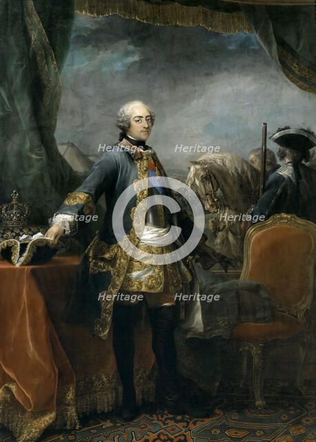 Portrait of the King Louis XV (1710-1774). Artist: Van Loo, Carle (1705-1765)