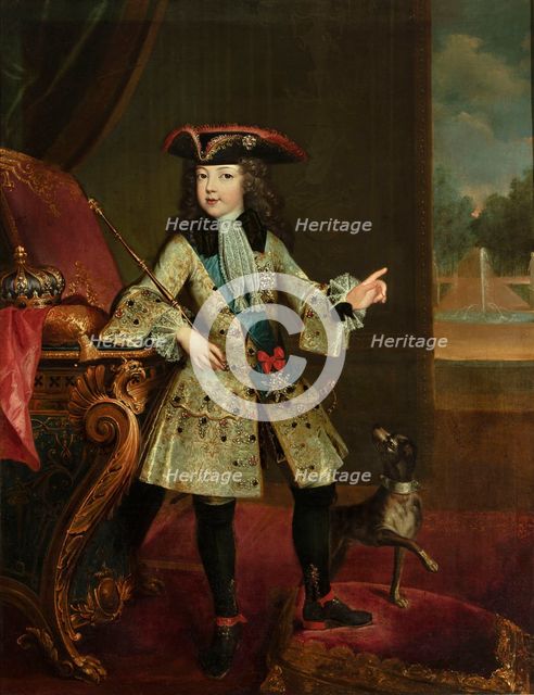 Portrait of the King Louis XV (1710-1774) as Child, c1717. Creator: Justinat, Augustin-Oudart (1663-1743).