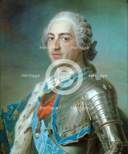 Portrait of the King Louis XV of France (1710-1774), ca 1748. Creator: La Tour, Maurice Quentin de (1704-1788).