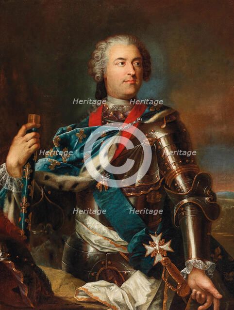 Portrait of the King Louis XV of France (1710-1774). Creator: Heilmann, Jean-Gaspard (1718-1760).