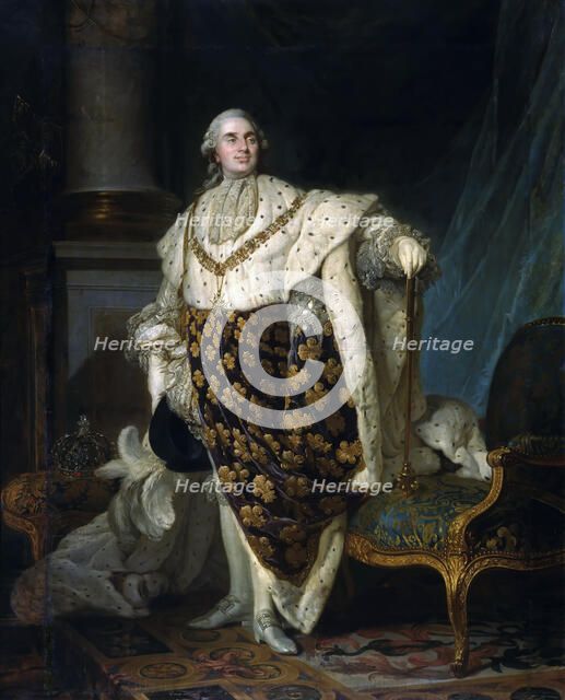 Portrait of the King Louis XVI (1754-1793). Artist: Duplessis, Joseph-Siffred (1725-1802)