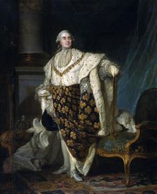 Portrait of the King Louis XVI (1754-1793). Artist: Duplessis, Joseph-Siffred (1725-1802)