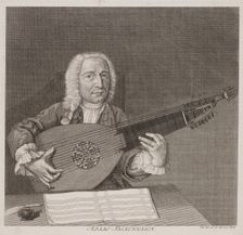 Portrait of the lutenist and composer Adam Falckenhagen (1697-1754), First half of the 18th cent. Creator: Stör, Johann Wilhelm (1705-1765)