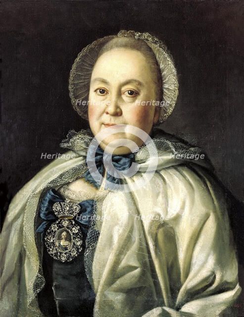 'Portrait of the Lady-in-waiting Countess Maria A. Rumyantseva', (1698-1788), 1764.  Artist: Aleksei Petrovich Antropov