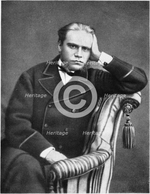 Portrait of the lawyer and author Anatoli Fyodorovich Koni (1844-1927), 1870s. Artist: Anonymous  