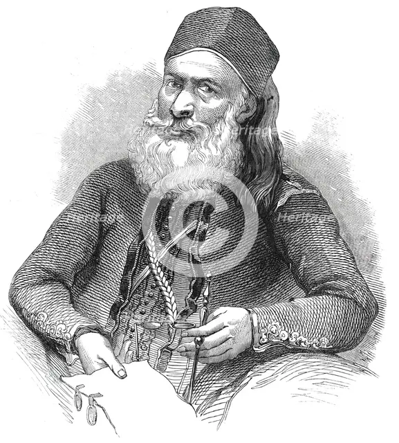 Portrait of the late Pacha of Egypt - from a recent drawing, 1844. Creator: Unknown.