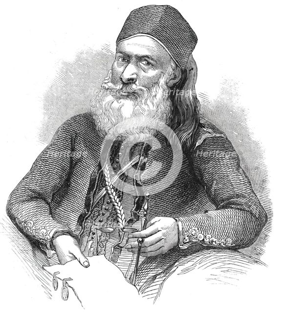 Portrait of the late Pacha of Egypt - from a recent drawing, 1844. Creator: Unknown.