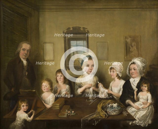 Portrait of the Latrobe family of Fulneck, c18th century. Creator: Elias Martin.