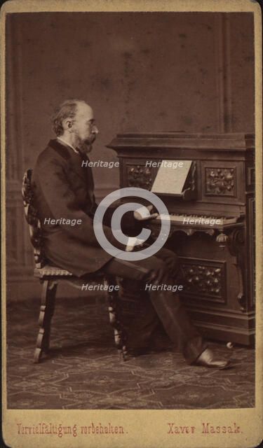 Portrait of the librettist and composer Franz Friedrich Richard Genée (1823-1895), ca 1880-1885. Creator: Photo studio Xaver Massak, Vienna  .