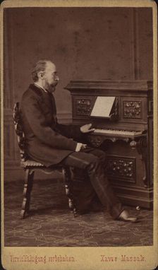 Portrait of the librettist and composer Franz Friedrich Richard Genée (1823-1895), ca 1880-1885. Creator: Photo studio Xaver Massak, Vienna