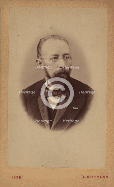 Portrait of the librettist and composer Franz Friedrich Richard Genée (1823-1895), 1869. Creator: Photo studio Leopold Wittmann.
