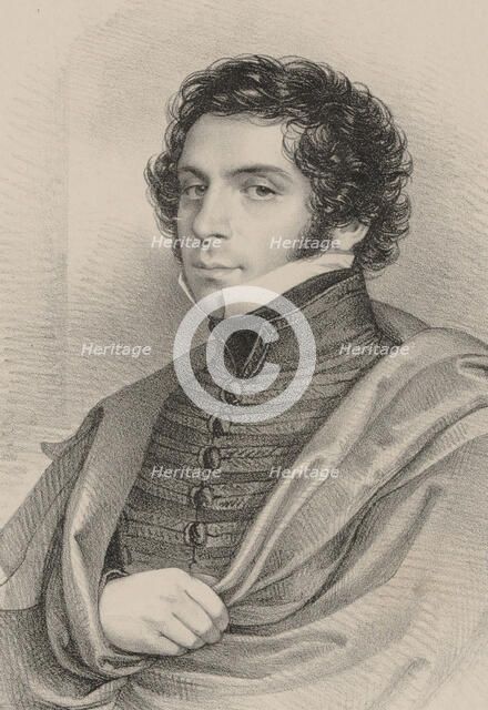 Portrait of the librettist Arcangelo Berrettoni, 1827. Creator: Kriehuber, Josef (1800-1876).