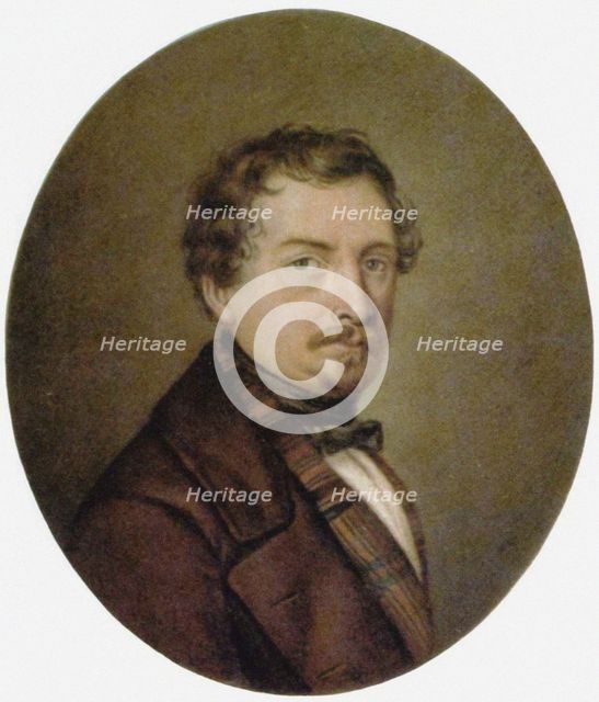 Portrait of the librettist Salvatore Cammarano (1801-1852), .
