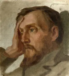 Portrait of the Literary critic and Philosopher Vissarion G. Belinsky (1811-1848), 1879. Creator: Astafyev, Ivan Alexandrovich (1844-after 1911)