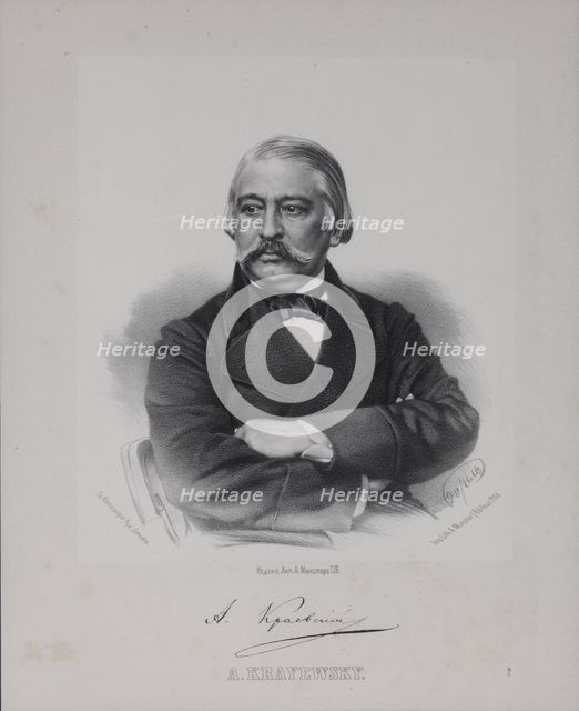 Portrait of the Publisher Andrey Alexandrovich Krayevsky (1810-1889), 1860s.