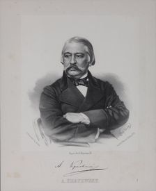 Portrait of the Publisher Andrey Alexandrovich Krayevsky (1810-1889), 1860s