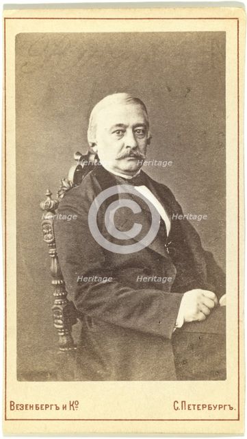Portrait of the Publisher Andrey Krayevsky (1810-1889), 1870s.