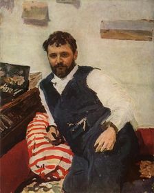 Portrait of the Painter Constantin Alexandreyevich Korovin 1891, (1965). Creator: Valentin Serov