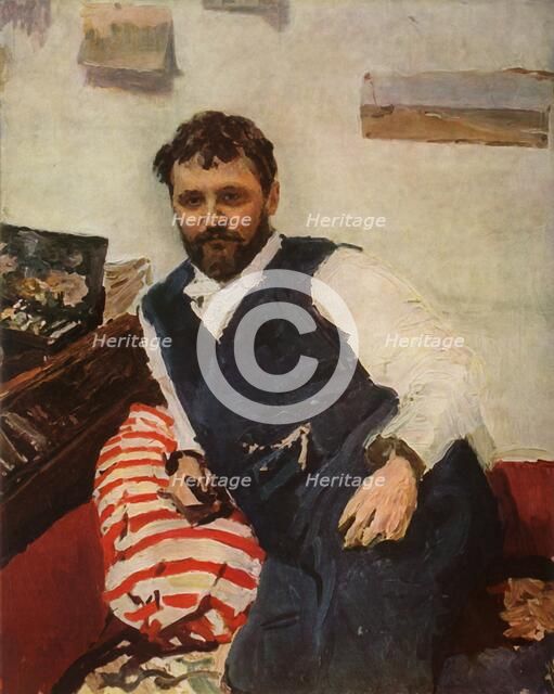 'Portrait of the Painter Constantin Alexandreyevich Korovin', 1891, (1965). Creator: Valentin Serov.