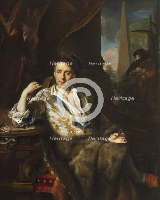 Portrait of the Painter Charles Bruni, 1709.