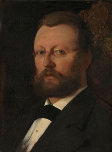 Portrait of the Painter Christian Meyer Ross, 1879. Creator: Eilif Peterssen