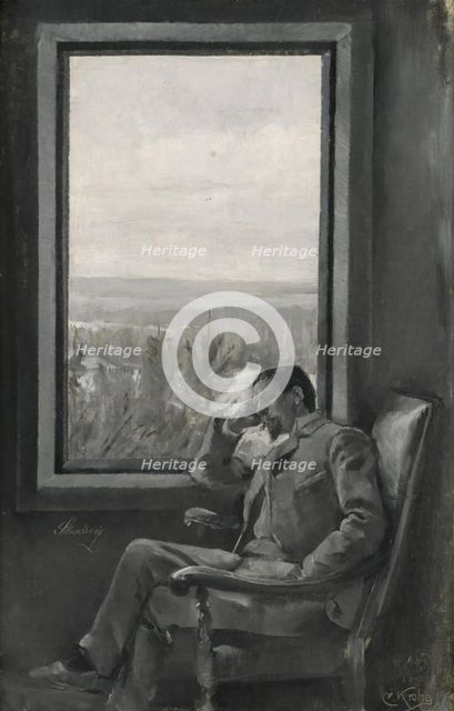 Portrait of the Painter Christian Skredsvig, 1891. Creator: Christian Krohg.