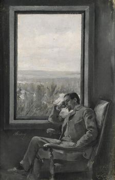 Portrait of the Painter Christian Skredsvig, 1891. Creator: Christian Krohg