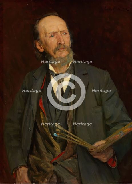 Portrait of the Painter Amaldus Nielsen, 1902. Creator: Fredrik Kolsto.