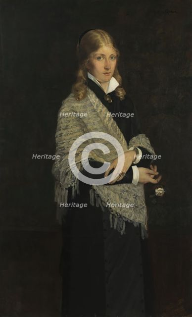 Portrait of the Painter Andrea Gram, 1878. Creator: Eilif Peterssen.