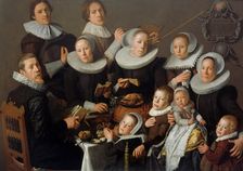 Portrait of the painter Andries van Bochoven and his family, 1629. Artist: Bochoven, Andries van (1609-1634)