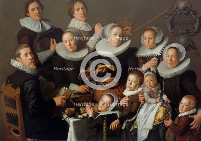 Portrait of the painter Andries van Bochoven and his family, 1629. Artist: Bochoven, Andries van (1609-1634)