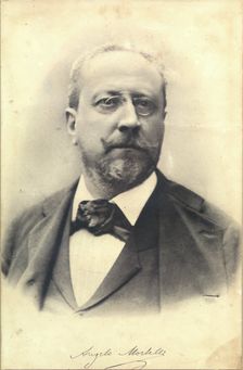 Portrait of the painter Angelo Morbelli (1853-1919), c. 1900. Creator: Anonymous