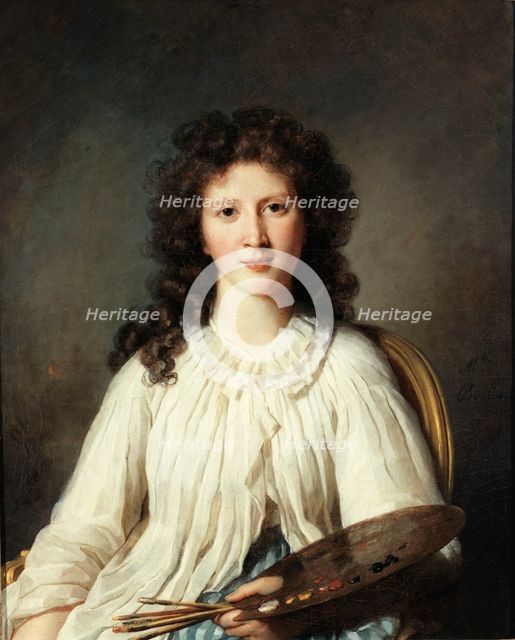 Portrait of the painter Adélaïde Binart (1769-1832), c. 1796. Creator: Bouliard, Marie-Geneviève (1763-1825).