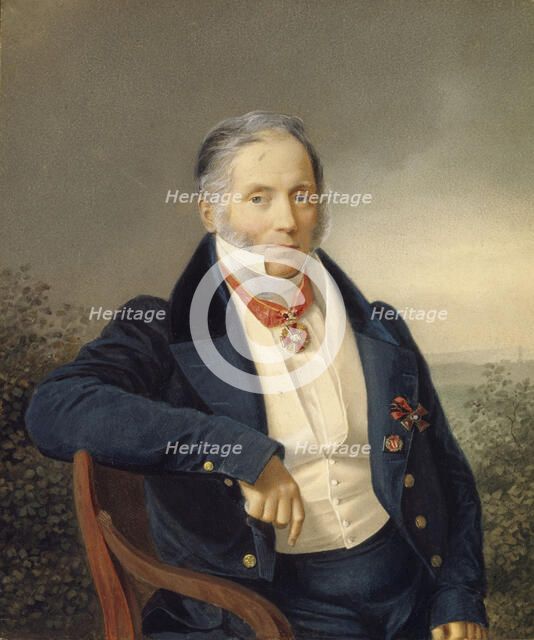 Portrait of the painter Alexander Sauerweid (1782-1844), First quarter of 19th cen.. Artist: Anonymous  