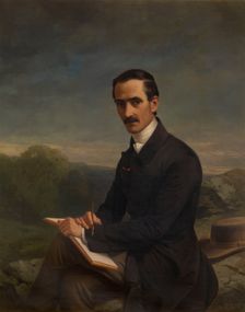 Portrait of the Painter Alexandre Calame (1810-1864). Creator: Luigi Rubio