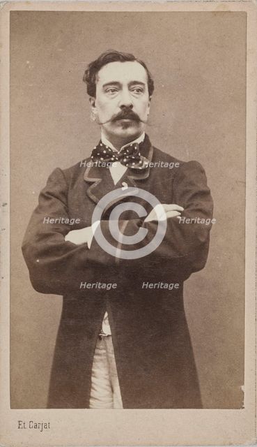 Portrait of the painter Alfred Stevens (1828-1906), c. 1870. Creator: Carjat, Étienne (1828-1906).