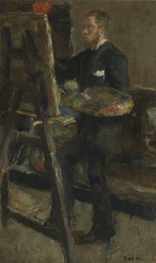 Portrait of the Painter Alfred William Finch, 1880s. Creator: James Ensor