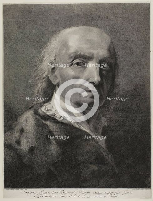 Portrait of the Painter Giovanni Battista Piazzetta, c.1750. Creator: Giovanni Marco Pitteri.