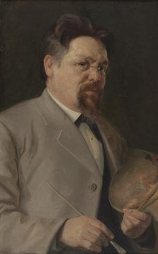 Portrait of the Painter Elias Muukka, 1899. Creator: Kaarlo Vuori