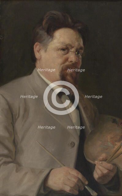 Portrait of the Painter Elias Muukka, 1899. Creator: Kaarlo Vuori.