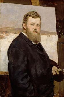Portrait of the Painter Frits Thaulow, 1881. Creator: Christian Krohg