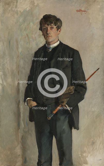 Portrait of the Painter Kalle Lochen, 1885. Creator: Eilif Peterssen.