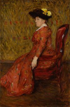 Portrait of the Painter Kitty L. Kielland, 1891. Creator: Erik Werenskiold