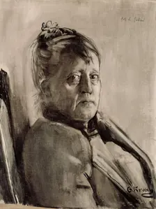 Portrait of the Painter Kitty L. Kielland, probably 1891. Creator: Christian Krohg