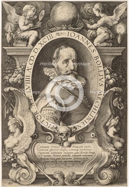 Portrait of the painter Hans Bol (1534-1593), 1593. Creator: Goltzius, Hendrick (1558-1617).