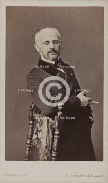 Portrait of the painter Henri Lehmann (1814-1882), ca 1860. Creator: Bingham, Robert Jefferson (1824-1870).