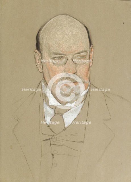 Portrait of the painter Ilya Ostroukhov (1858-1929), 1923. Artist: Andreev, Nikolai Andreevich (1873-1932)