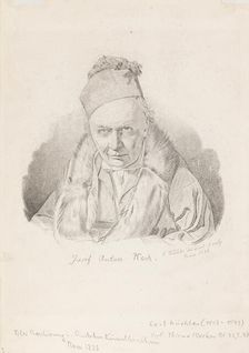 Portrait of the painter Joseph Anton Koch (1768-1839), 1836. Creator: Küchler, Carl (1807-1843)
